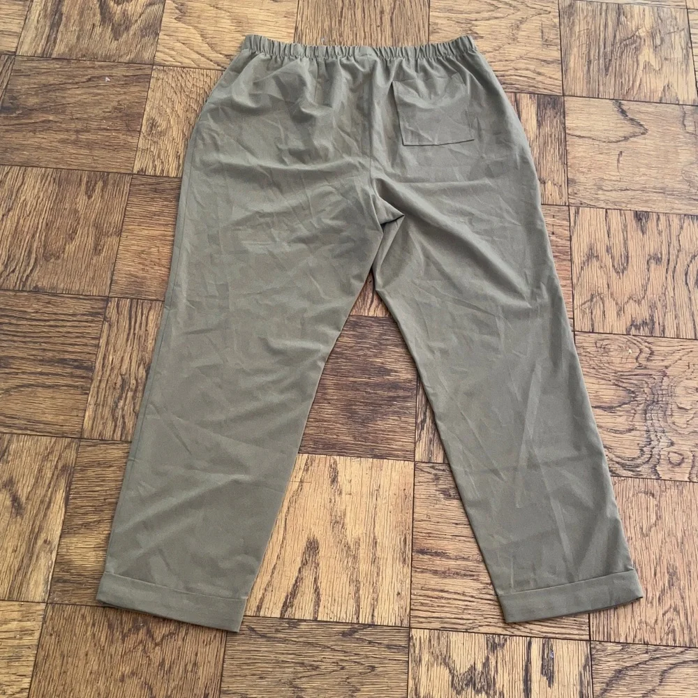 Varley Everly Tapered Woven Tan Joggers Pant Large - Picture 3 of 6